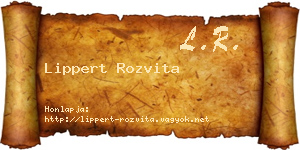 Lippert Rozvita névjegykártya